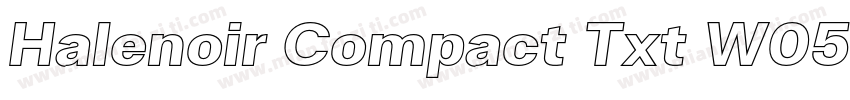 Halenoir Compact Txt W05 BlkObl字体转换